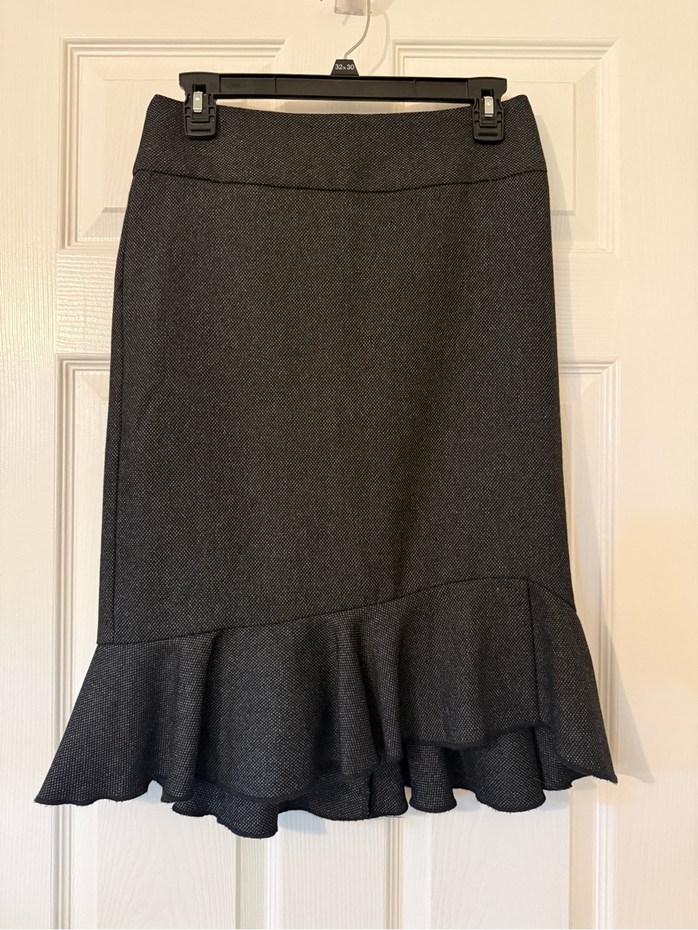 The Limited Women's Gray Ruffle Hem Skirt
